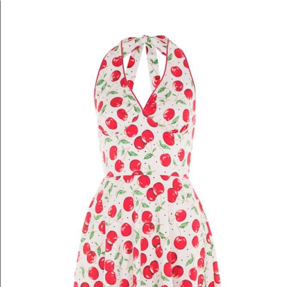 ❌SOLD❌🌺Voodoo Vixen Cherry Print Swing Dress - Picture 3 of 7